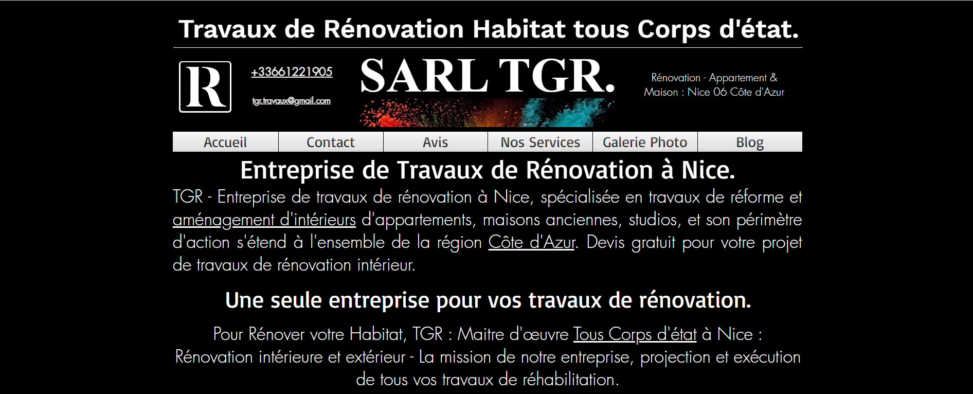 Sarl TGR - Constructeur Maisons à Nice