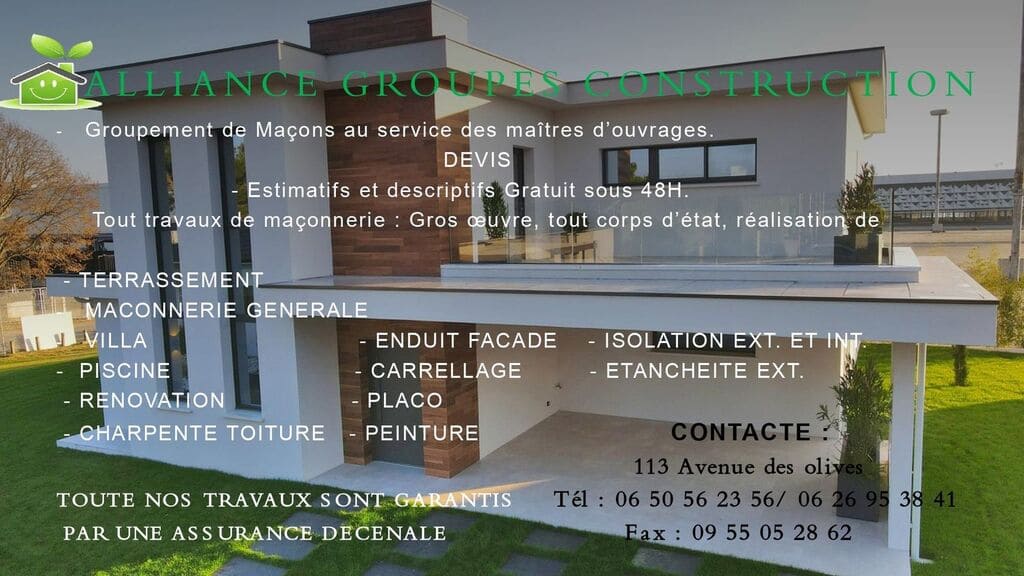  Alliance Groupe Construction - Constructeur Maisons à Marseille